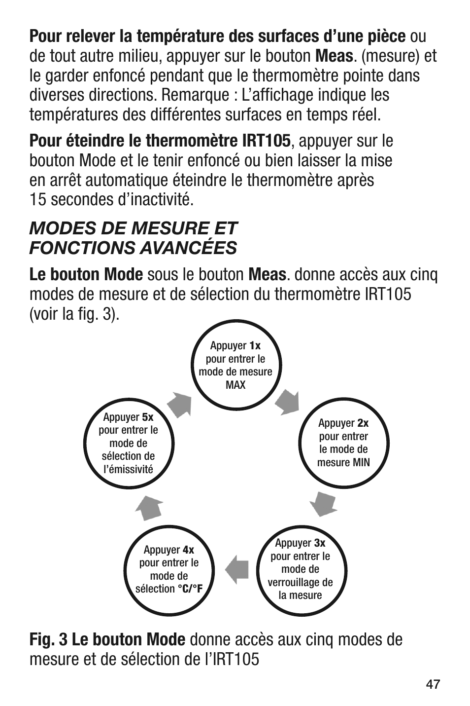 General Tools and Instruments IRT105 User Manual | Page 47 / 60