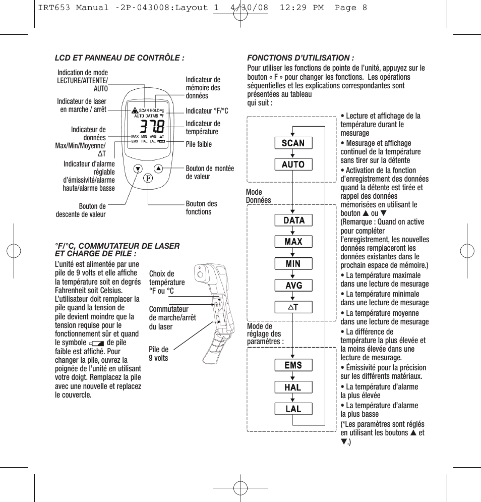 General Tools and Instruments IRT653 User Manual | Page 8 / 16