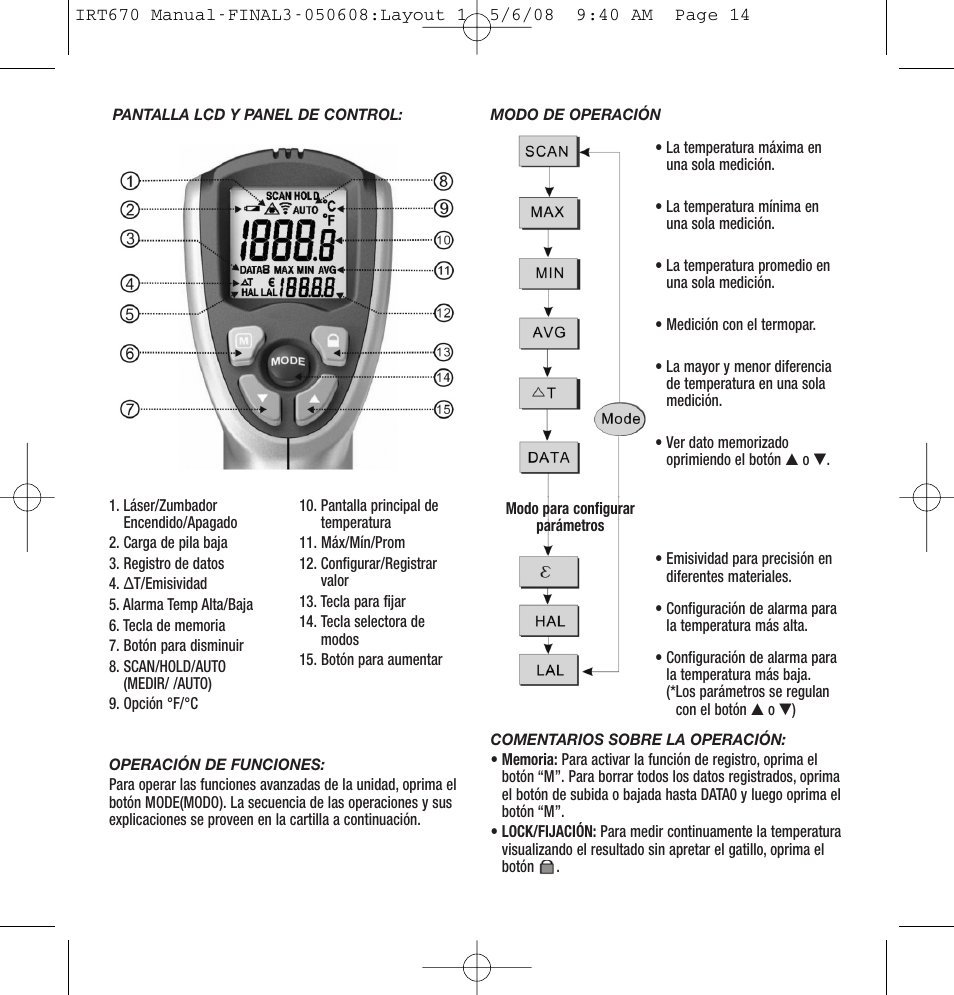 General Tools and Instruments IRT670 User Manual | Page 14 / 16