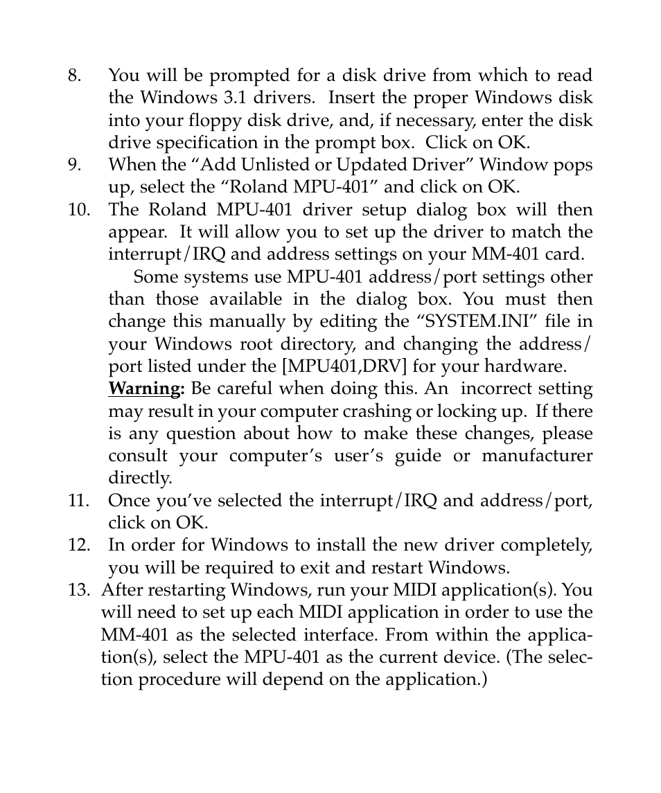 M-AUDIO MM401 User Manual | Page 10 / 16