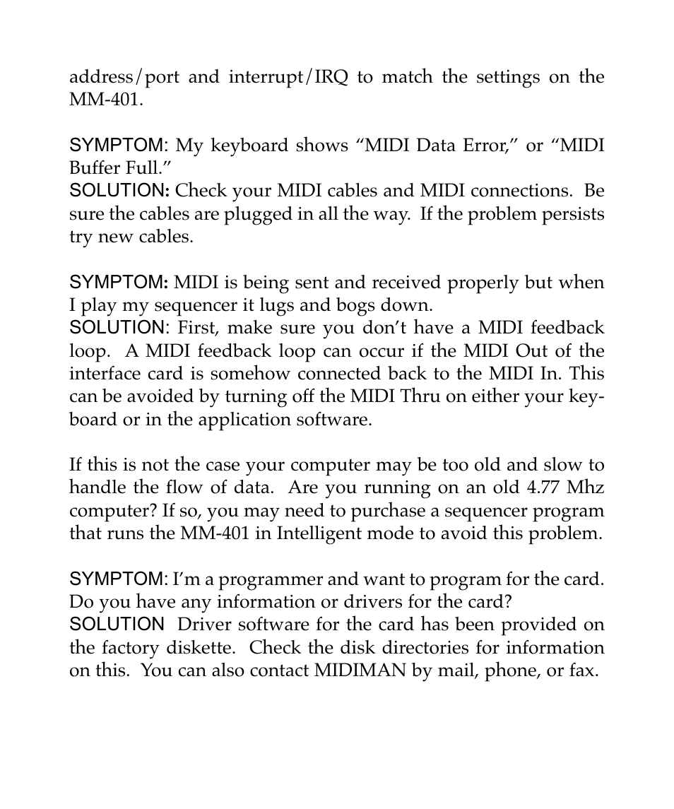 M-AUDIO MM401 User Manual | Page 13 / 16