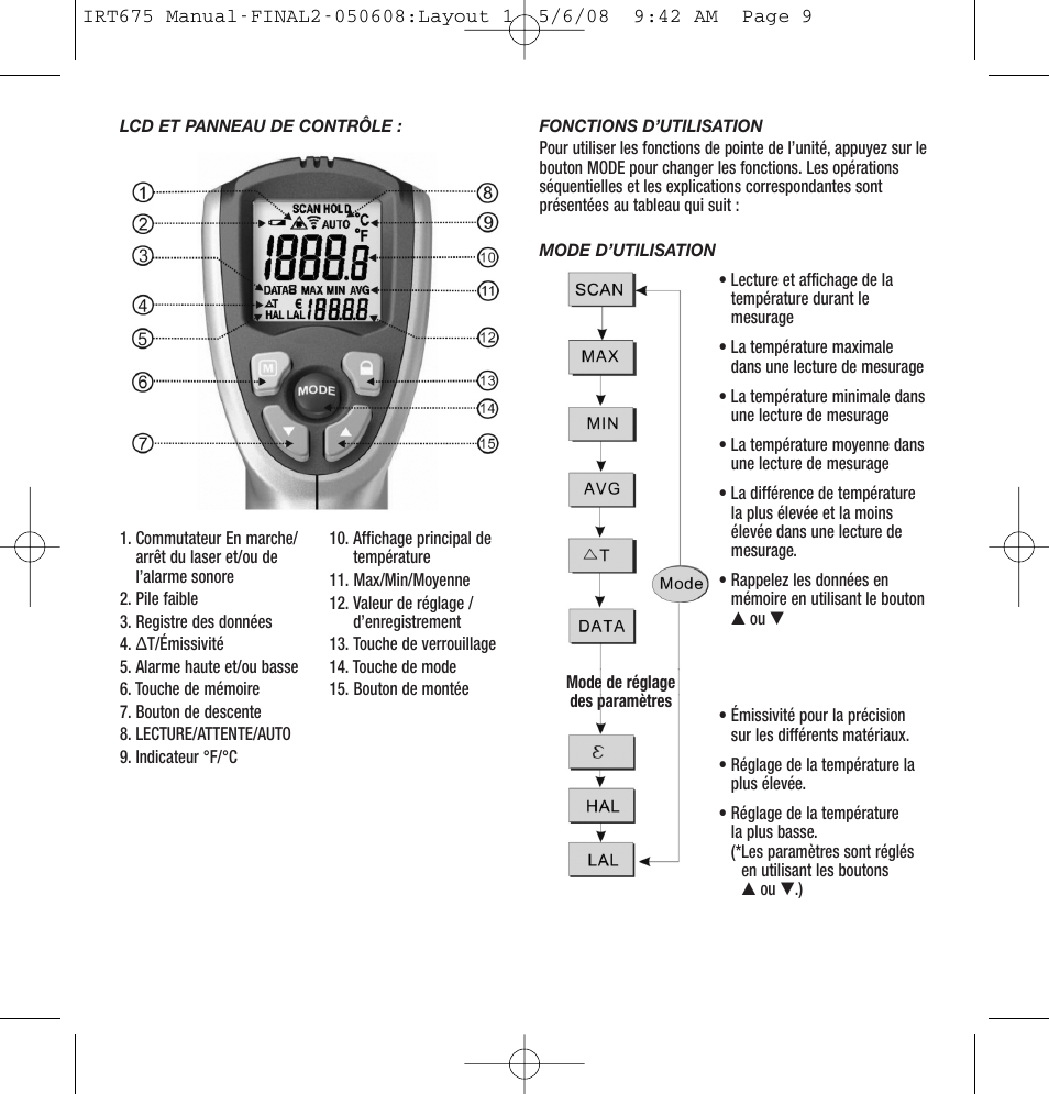 General Tools and Instruments IRT675 User Manual | Page 9 / 16