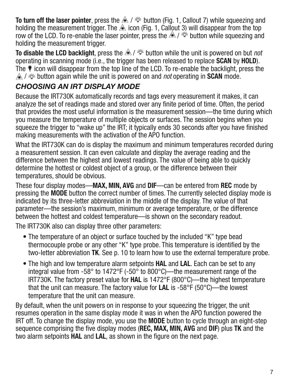 General Tools and Instruments IRT730K User Manual | Page 7 / 16