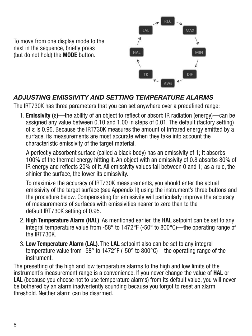 General Tools and Instruments IRT730K User Manual | Page 8 / 16