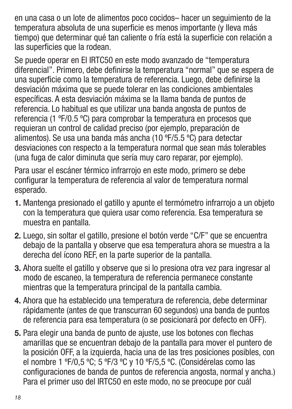 General Tools and Instruments IRTC50 User Manual | Page 18 / 36