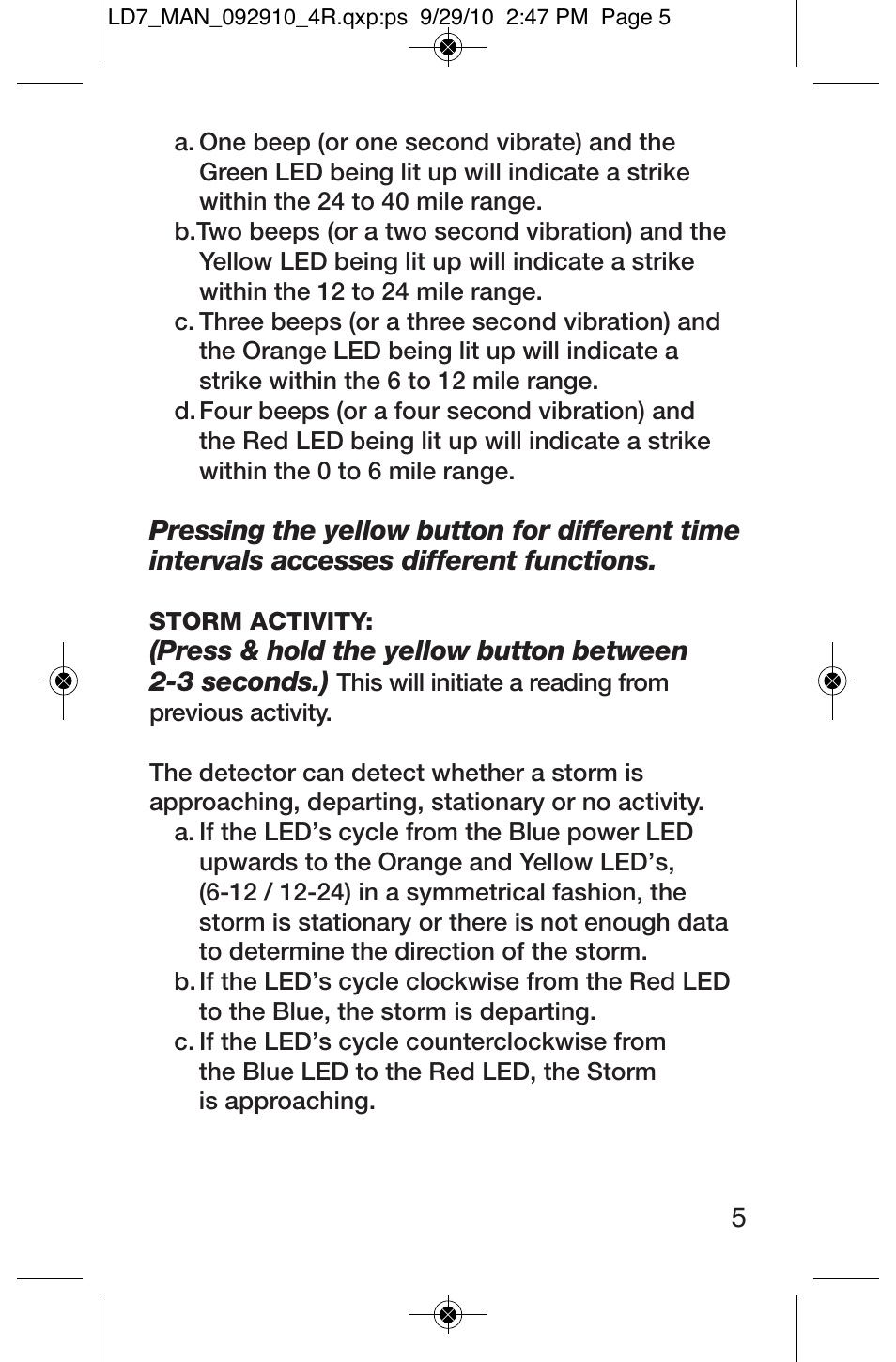 General Tools and Instruments LD7 User Manual | Page 5 / 24