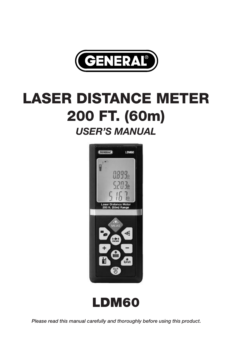 General Tools and Instruments LDM60 User Manual | 32 pages