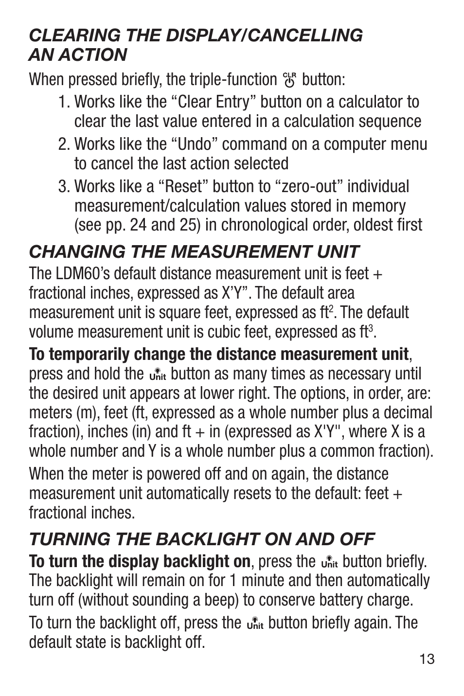 General Tools and Instruments LDM60 User Manual | Page 13 / 32