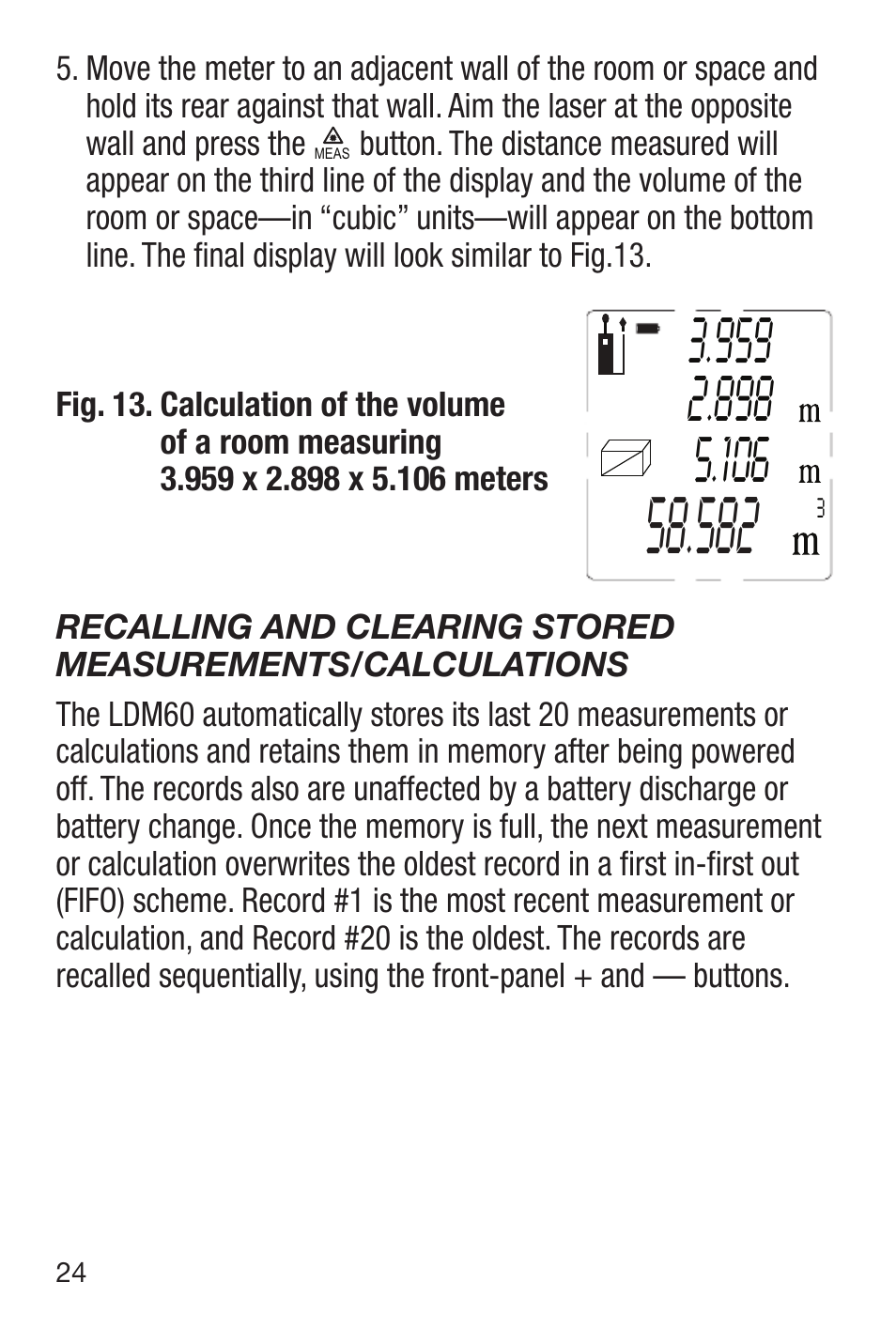 General Tools and Instruments LDM60 User Manual | Page 24 / 32