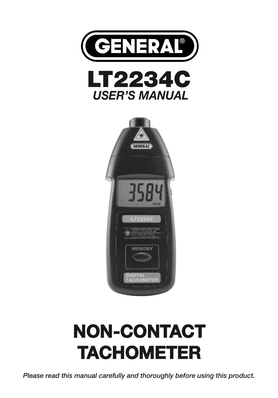 General Tools and Instruments LT2234C User Manual | 16 pages