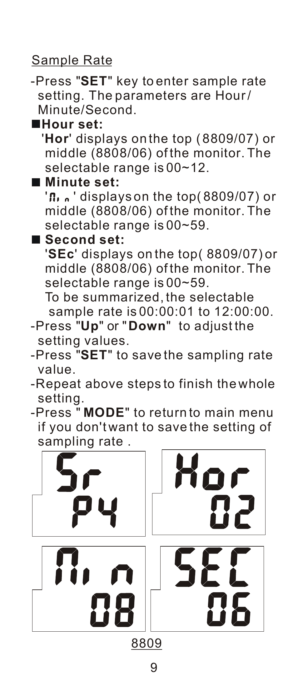 General Tools and Instruments LTH8809DL User Manual | Page 10 / 19