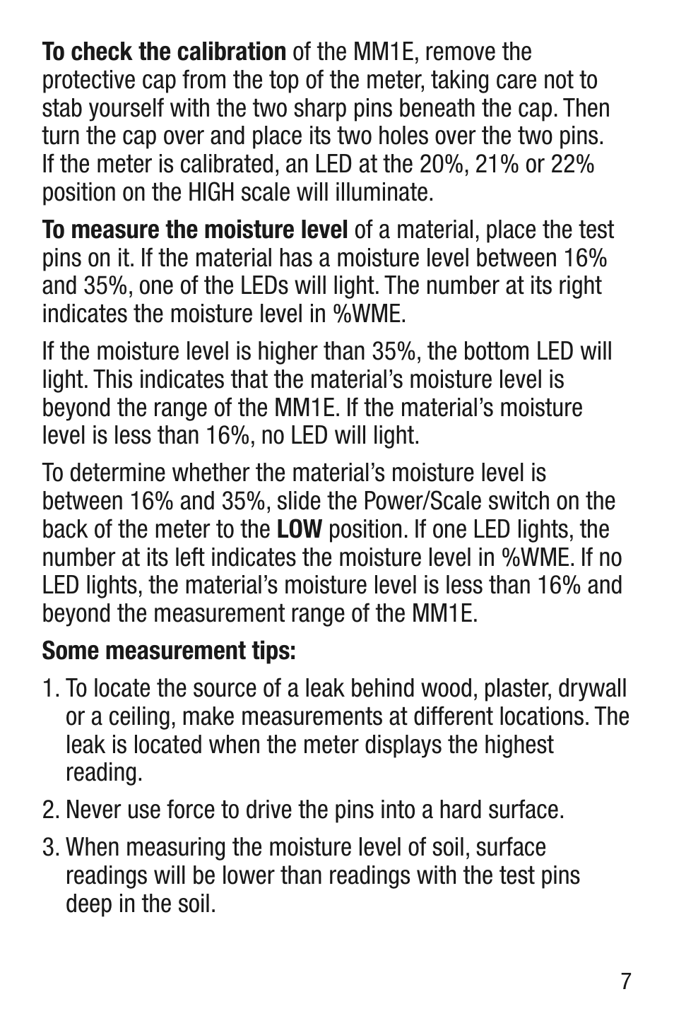 General Tools and Instruments MM1E v.1 User Manual | Page 7 / 32