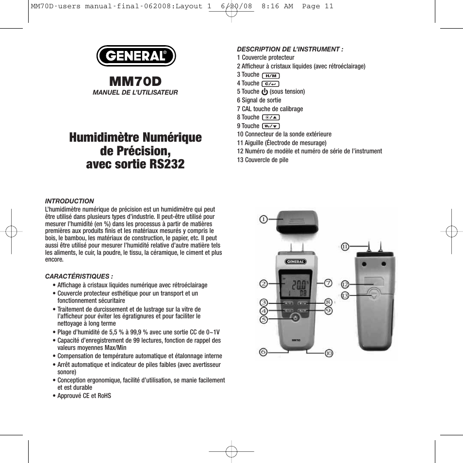 Mm70d | General Tools and Instruments MM70D User Manual | Page 11 / 16