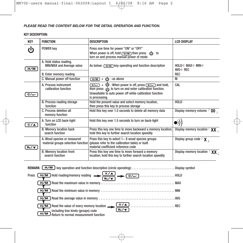 General Tools and Instruments MM70D User Manual | Page 2 / 16