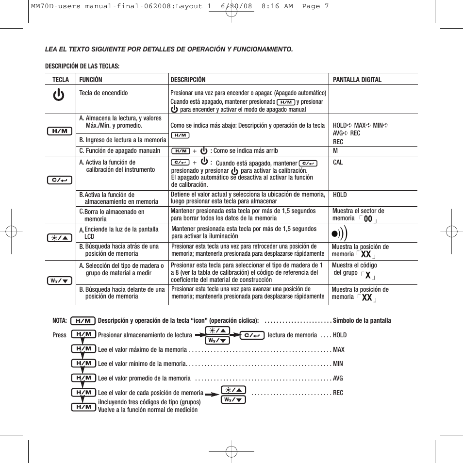 General Tools and Instruments MM70D User Manual | Page 7 / 16