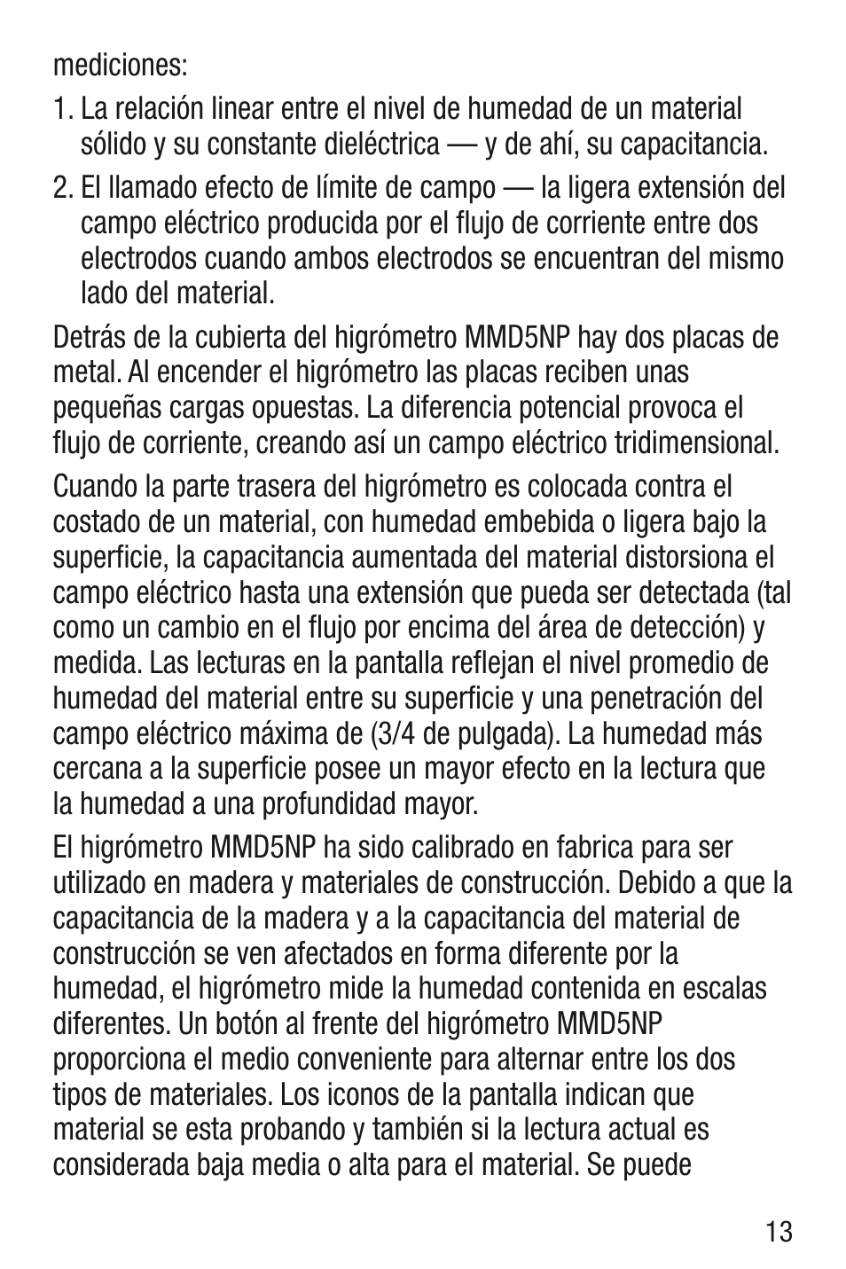 General Tools and Instruments MMD5NP User Manual | Page 13 / 32