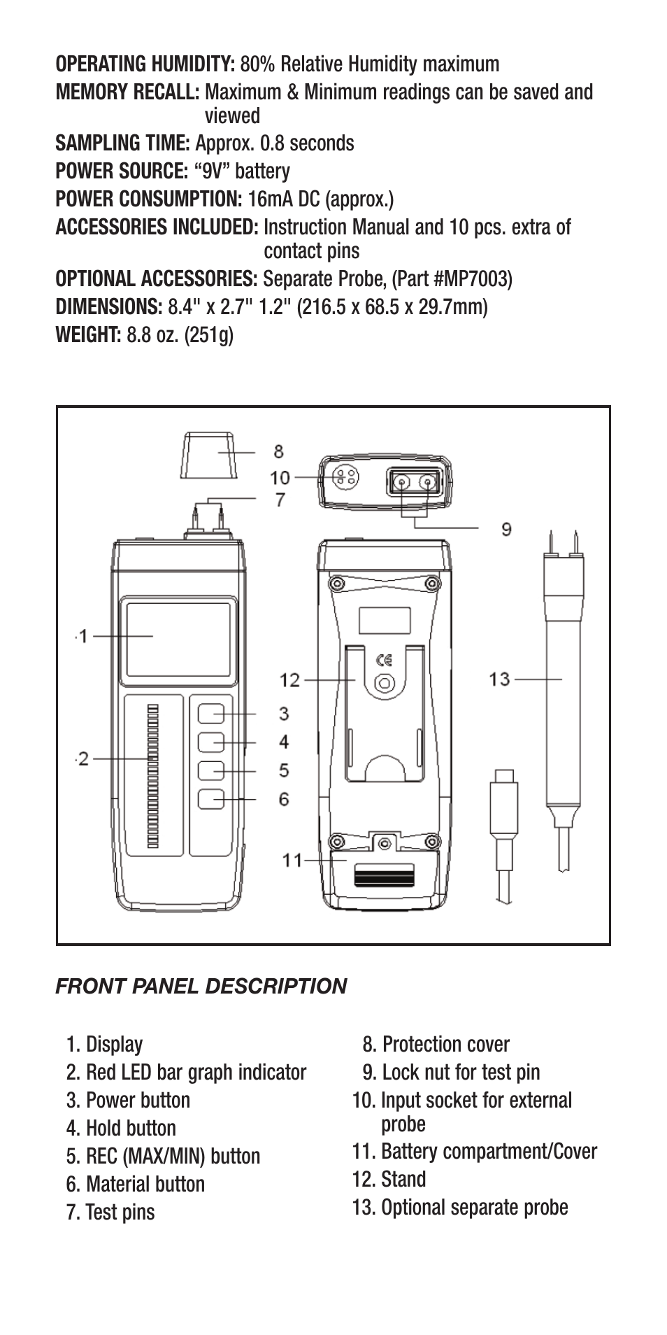 General Tools and Instruments MMD7003 User Manual | Page 3 / 8