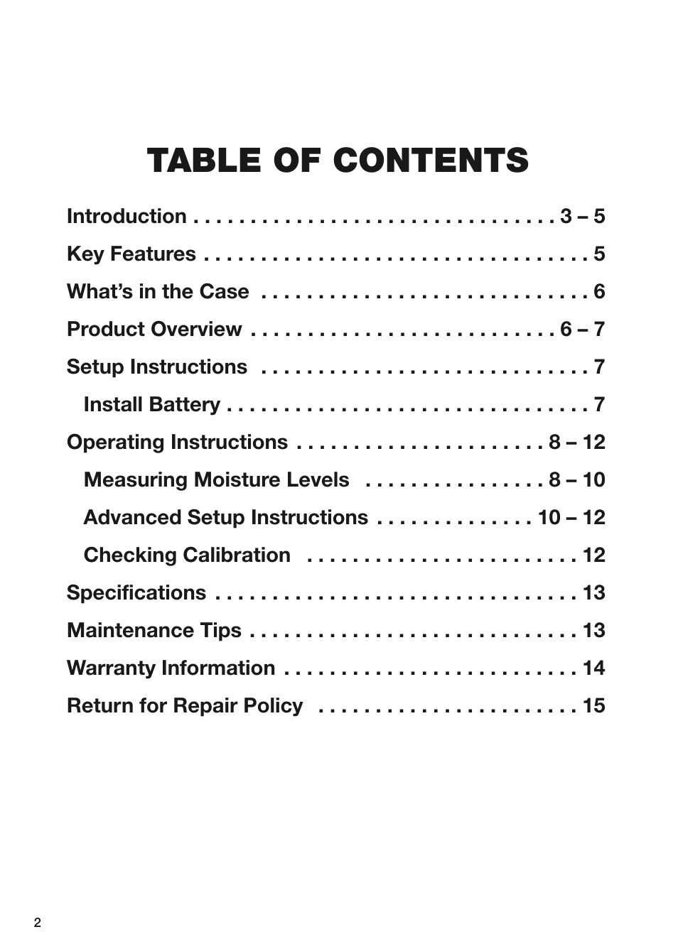 General Tools and Instruments MMD900 User Manual | Page 2 / 16