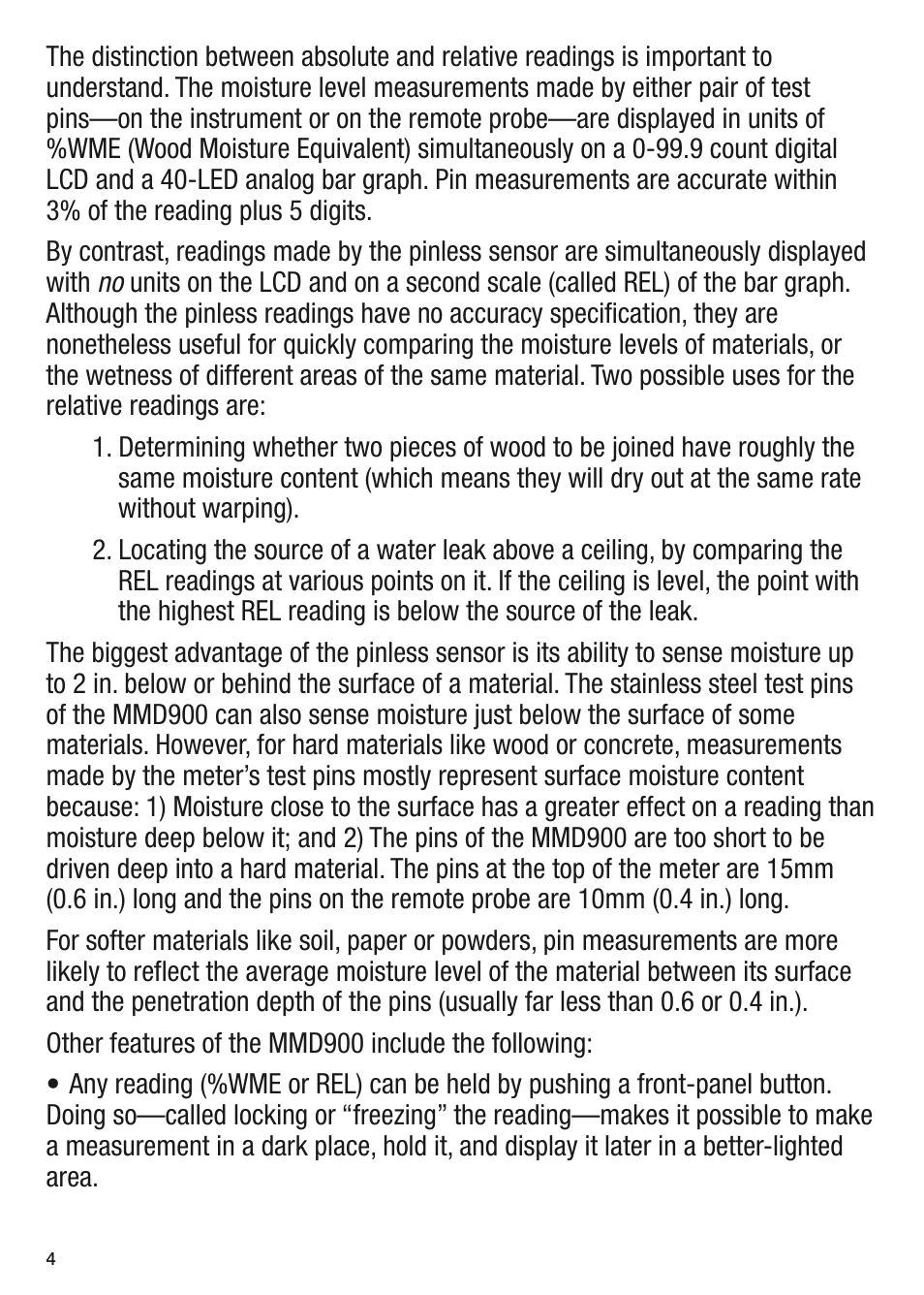 General Tools and Instruments MMD900 User Manual | Page 4 / 16