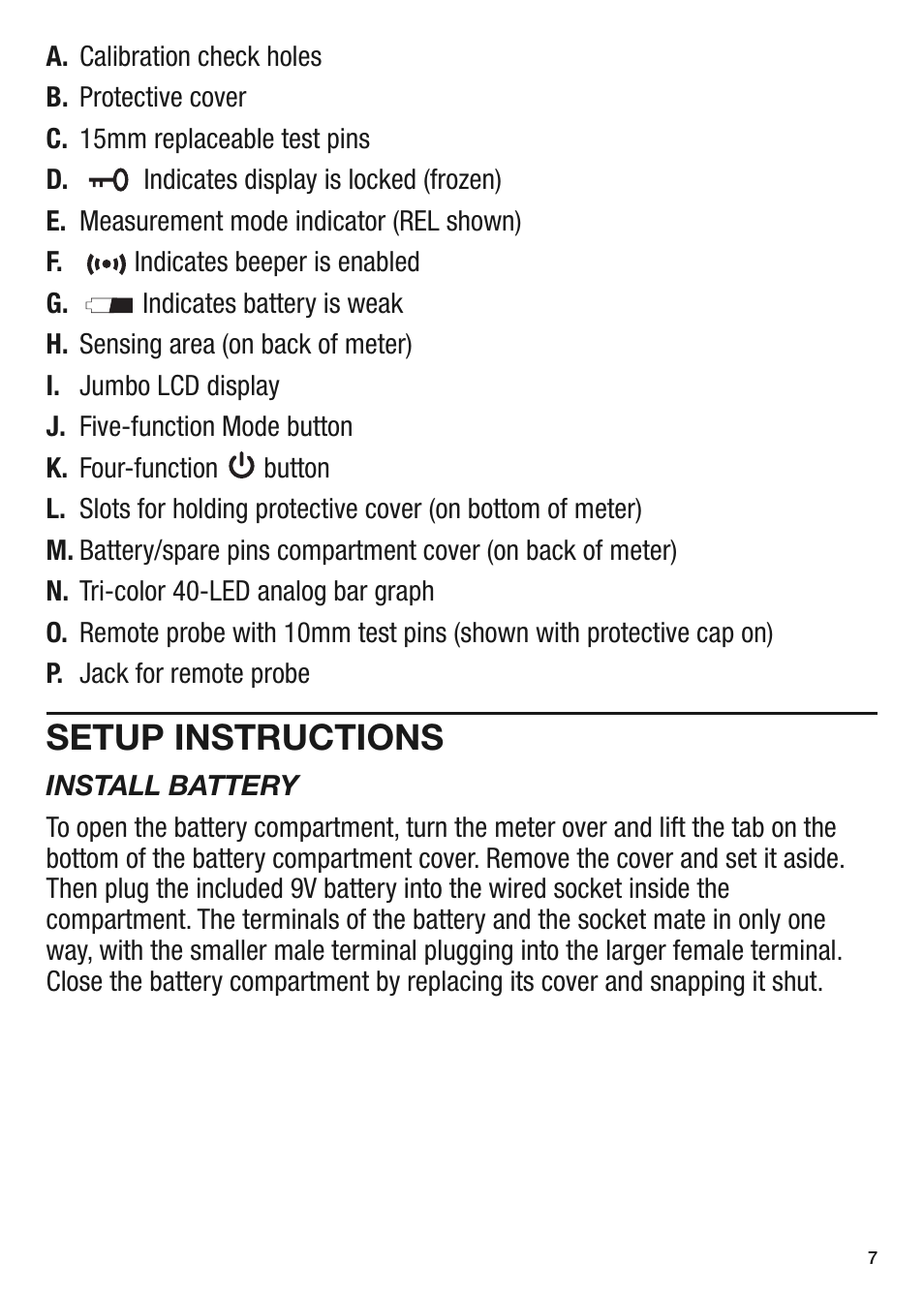 Setup instructions | General Tools and Instruments MMD900 User Manual | Page 7 / 16