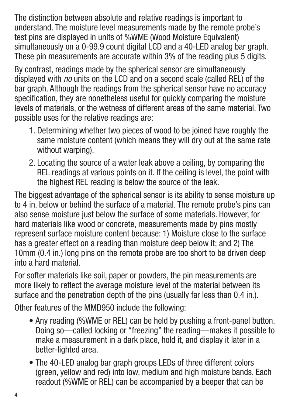 General Tools and Instruments MMD950 User Manual | Page 4 / 16