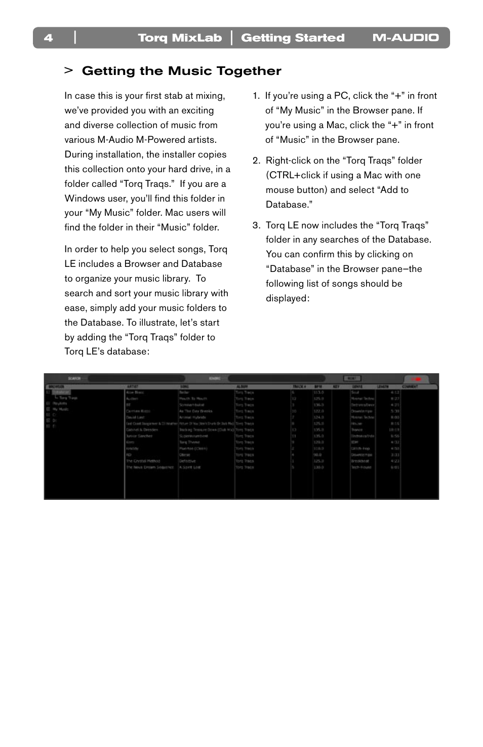 M-AUDIO Torq LE (MixLab) User Manual | Page 5 / 16