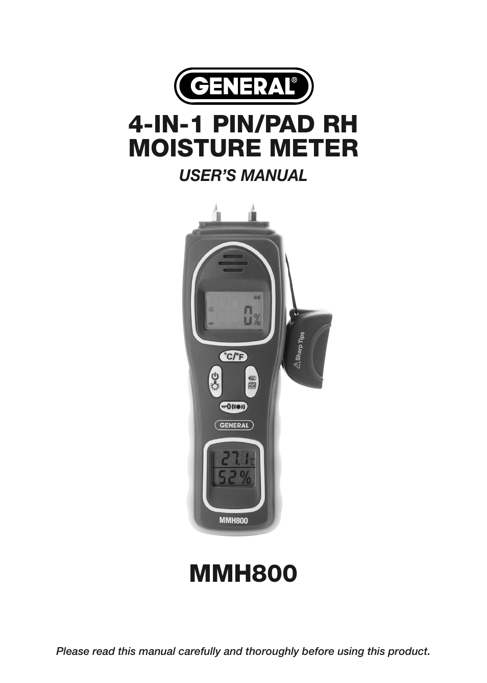 General Tools and Instruments MMH800 User Manual | 12 pages