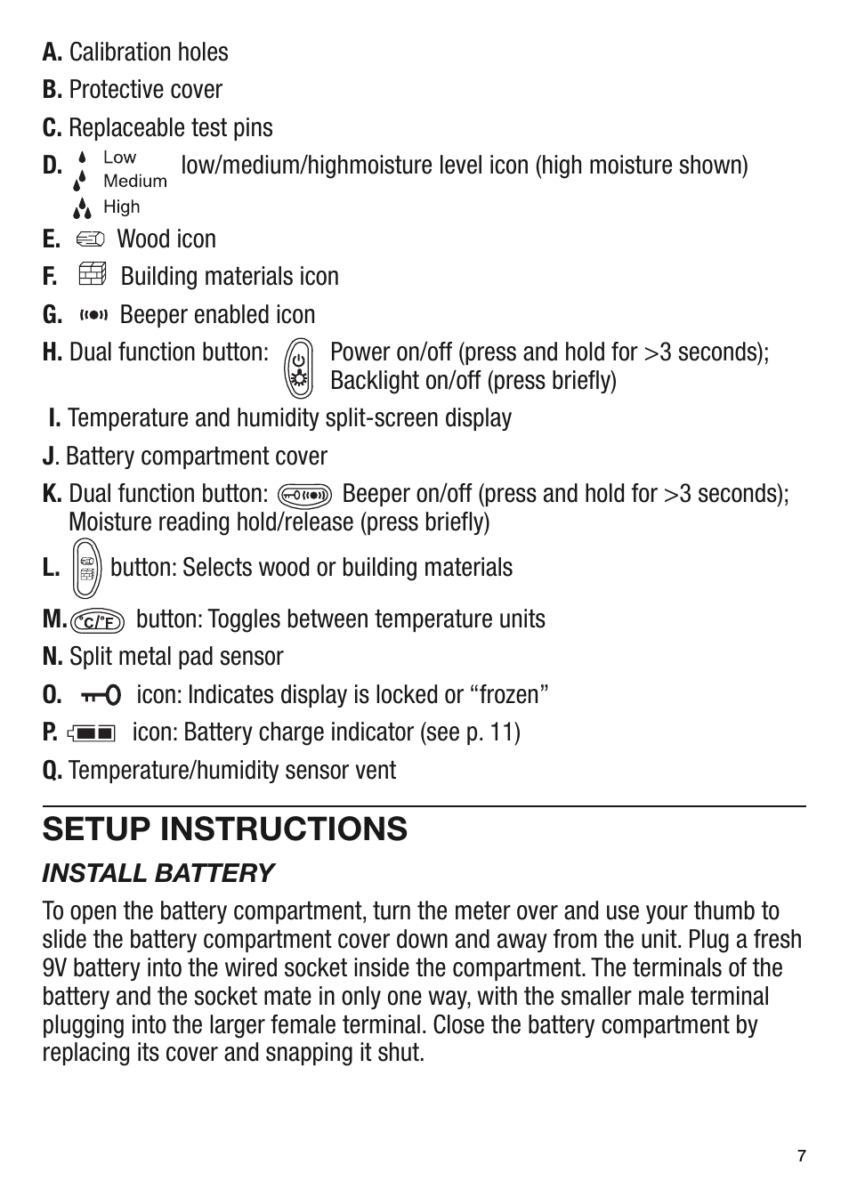 Setup instructions | General Tools and Instruments MMH800 User Manual | Page 7 / 12