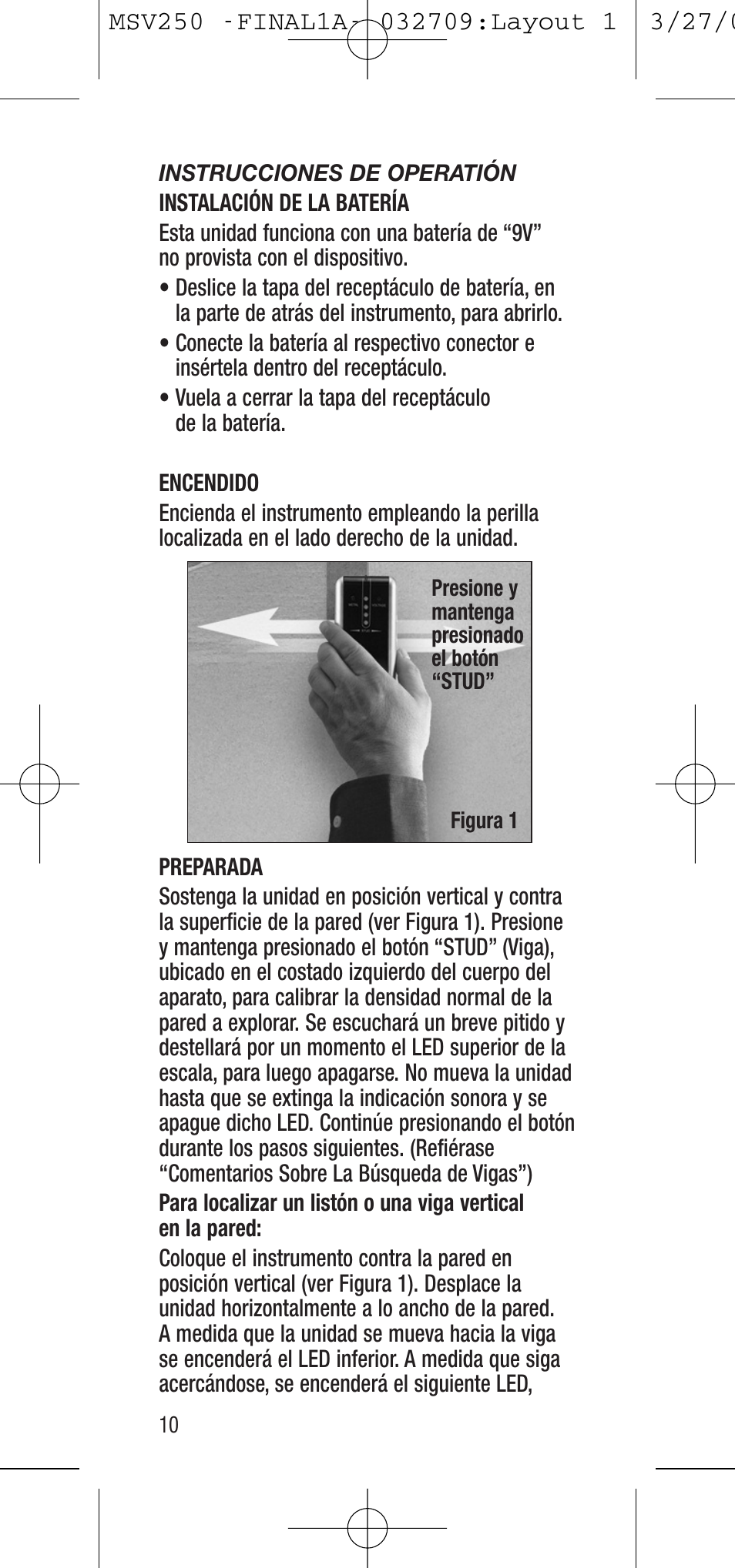 General Tools and Instruments MSV250 User Manual | Page 10 / 24