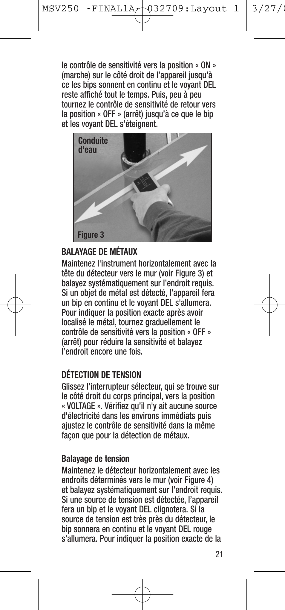 General Tools and Instruments MSV250 User Manual | Page 21 / 24
