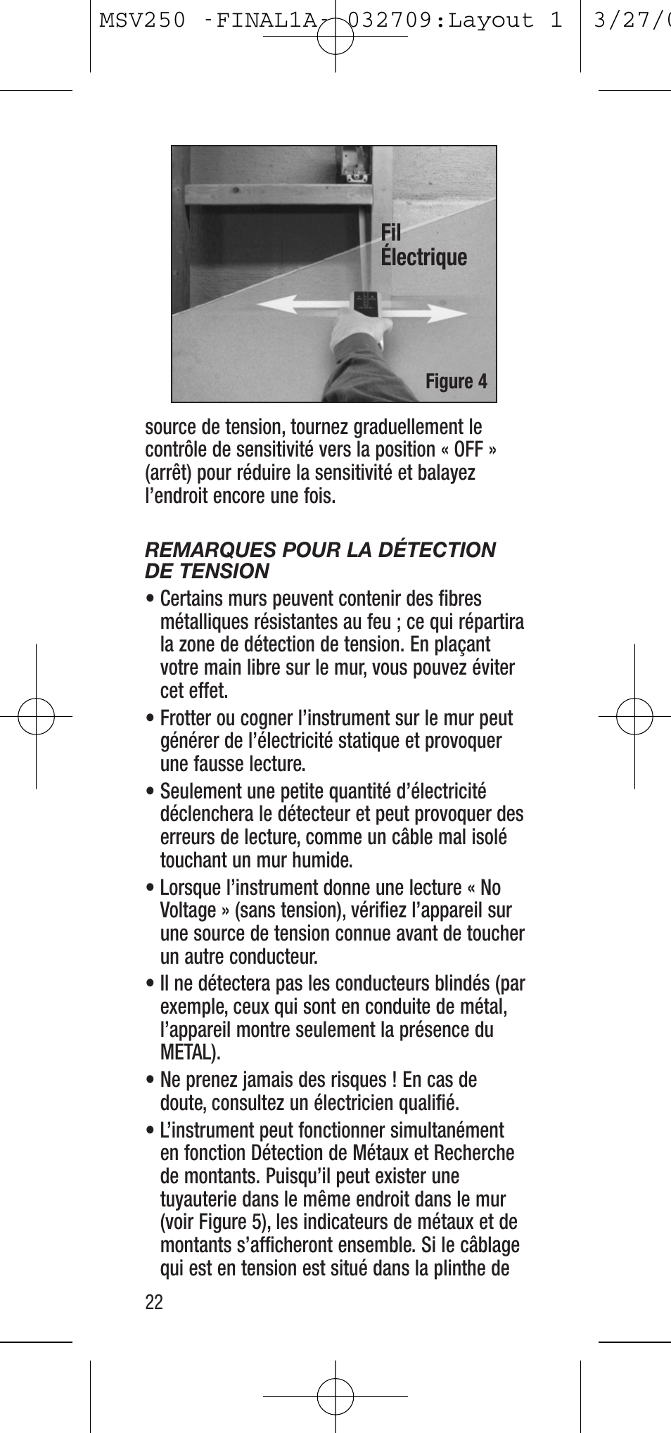 General Tools and Instruments MSV250 User Manual | Page 22 / 24