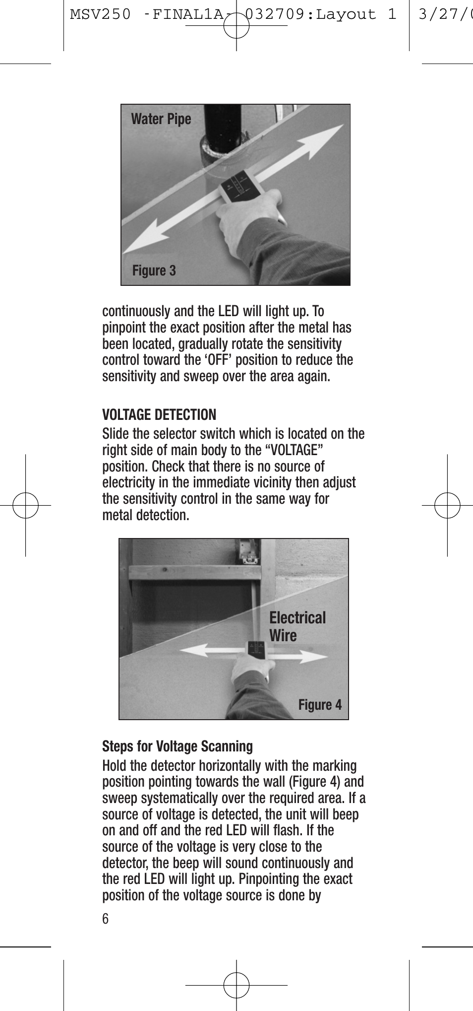 General Tools and Instruments MSV250 User Manual | Page 6 / 24