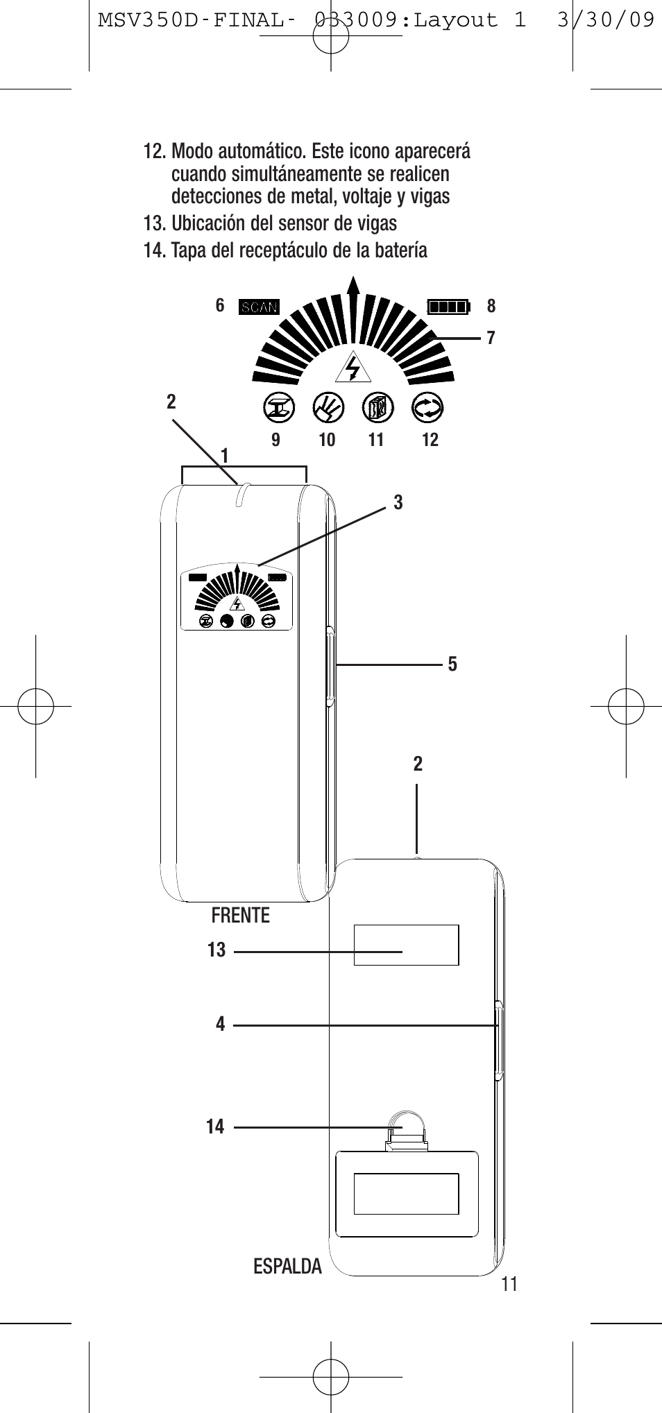 General Tools and Instruments MSV350D User Manual | Page 11 / 28