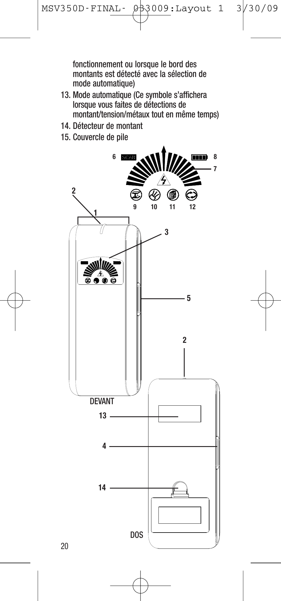 General Tools and Instruments MSV350D User Manual | Page 20 / 28