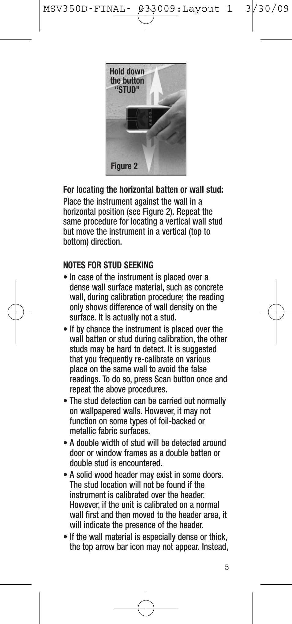 General Tools and Instruments MSV350D User Manual | Page 5 / 28