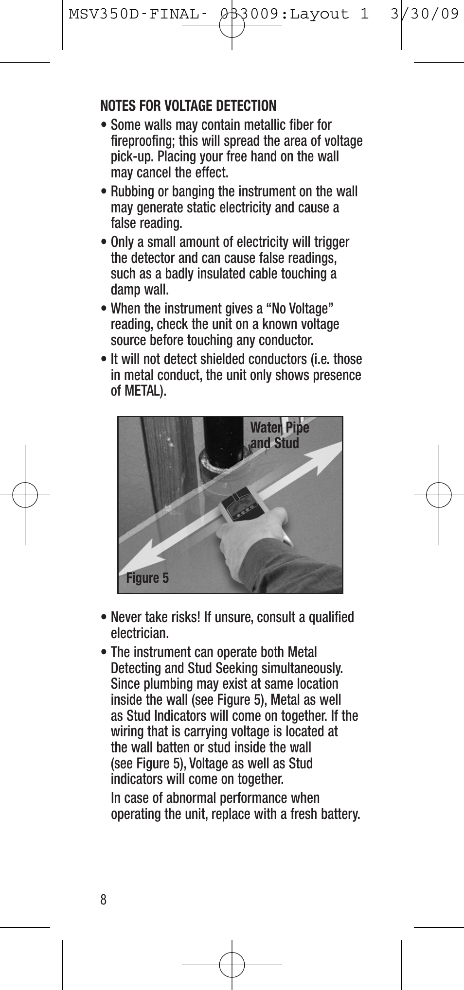 General Tools and Instruments MSV350D User Manual | Page 8 / 28