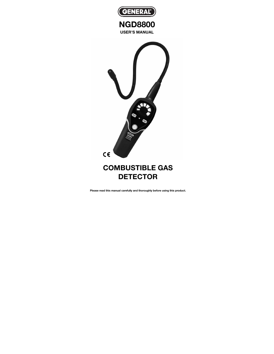 General Tools and Instruments NGD8800 User Manual | 16 pages