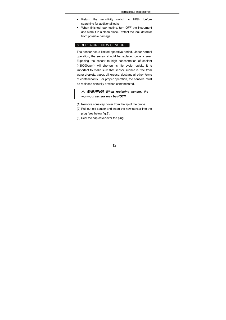 General Tools and Instruments NGD8800 User Manual | Page 13 / 16