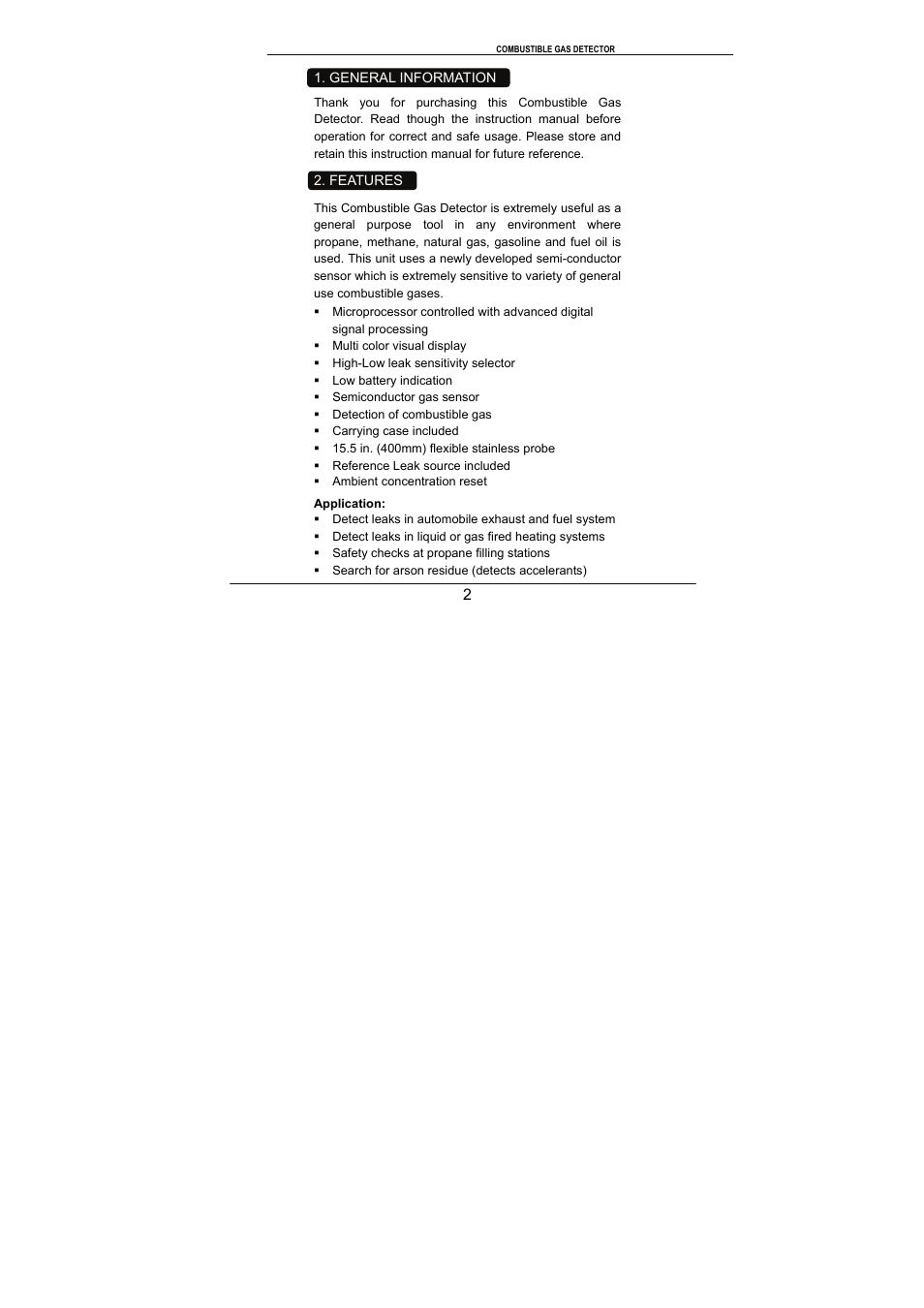 General Tools and Instruments NGD8800 User Manual | Page 3 / 16
