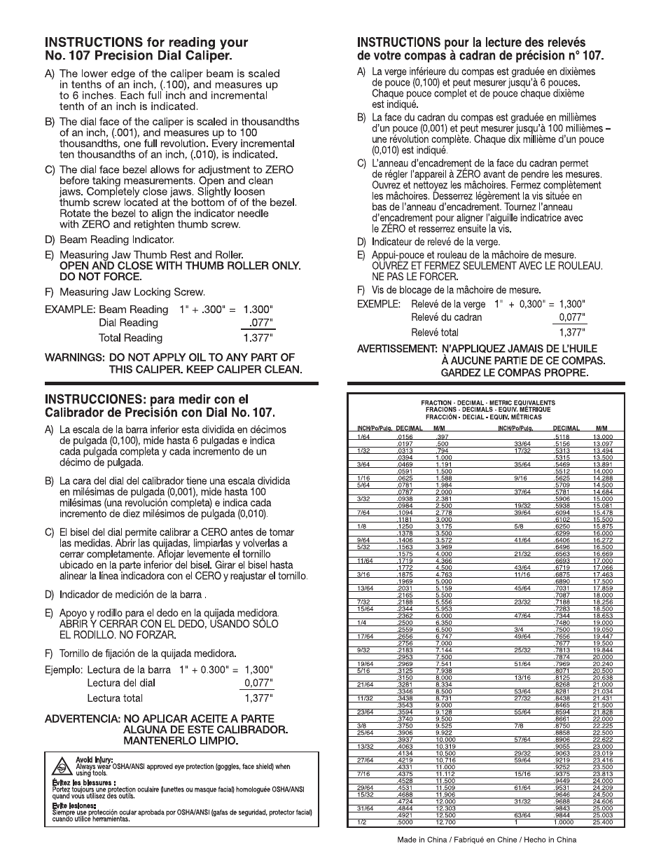 General Tools and Instruments 107 User Manual | Page 2 / 2