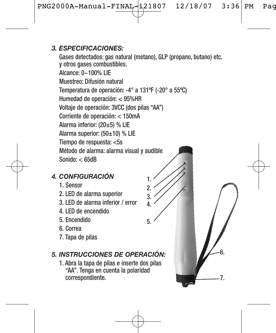 General Tools and Instruments PNG2000A User Manual | Page 10 / 12