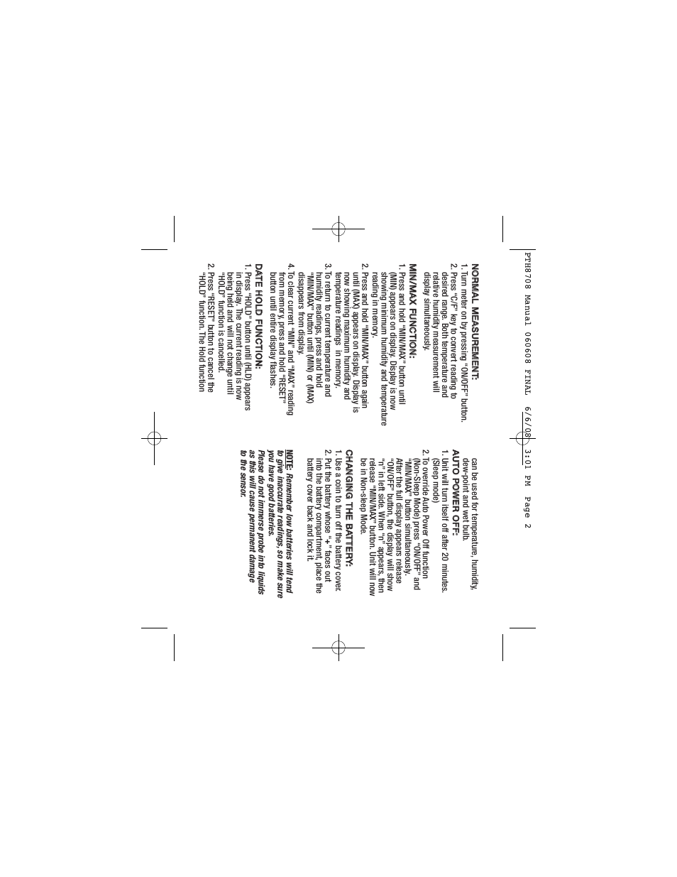 General Tools and Instruments PTH8708 User Manual | Page 2 / 2