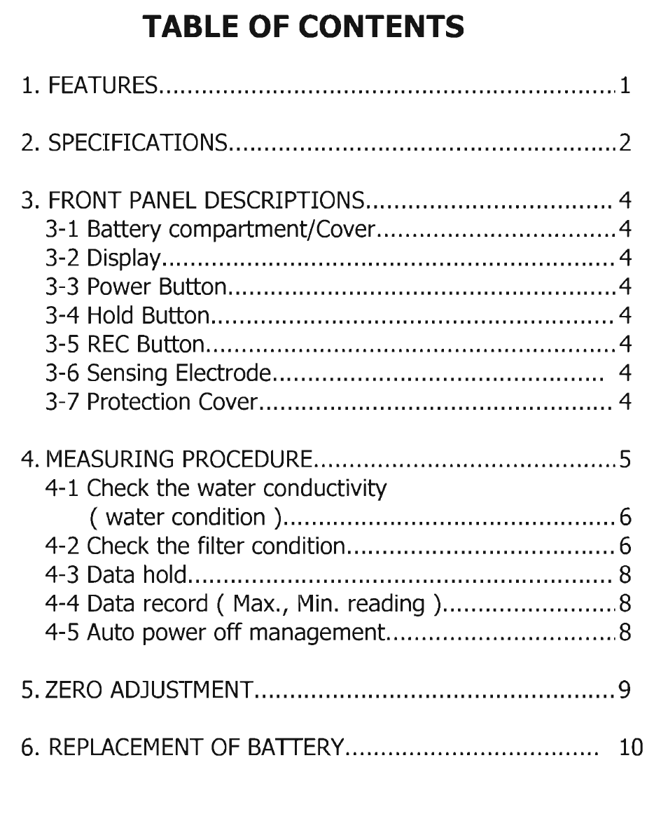 General Tools and Instruments PWM301 User Manual | Page 2 / 12