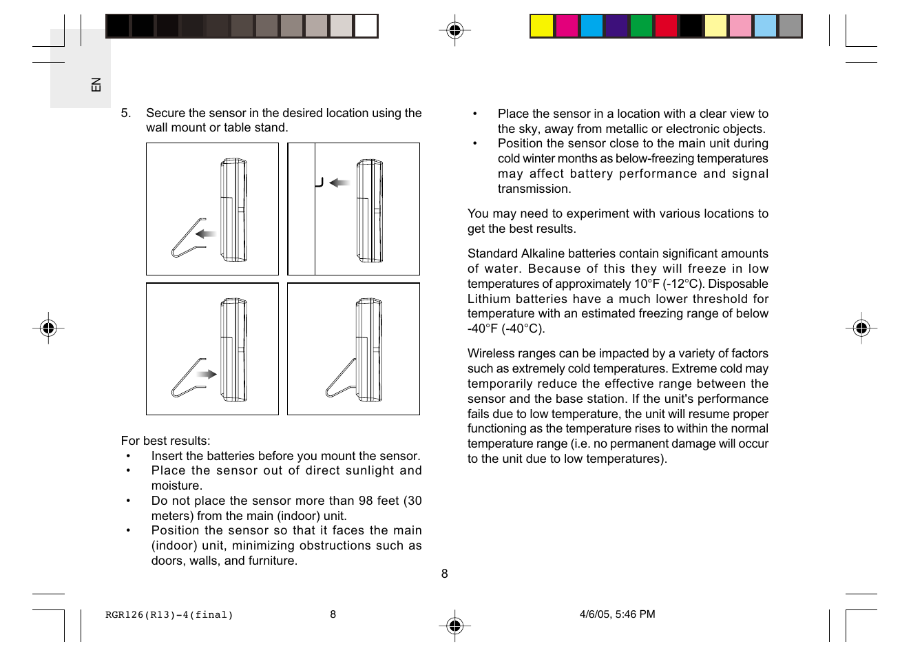 General Tools and Instruments RGR126 User Manual | Page 8 / 14