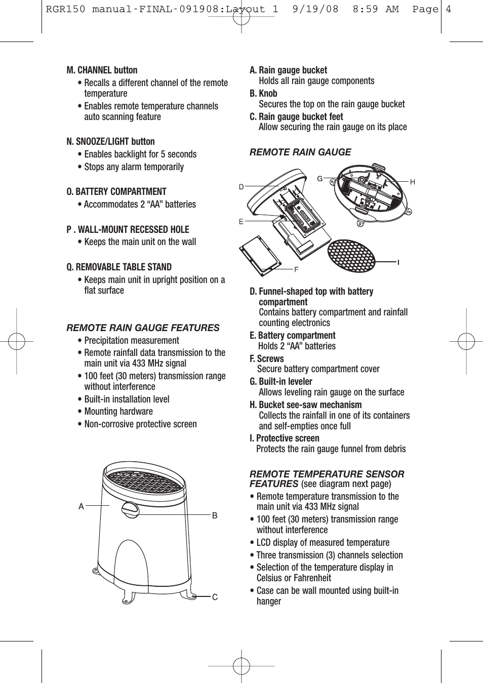 General Tools and Instruments RGR150 User Manual | Page 4 / 12