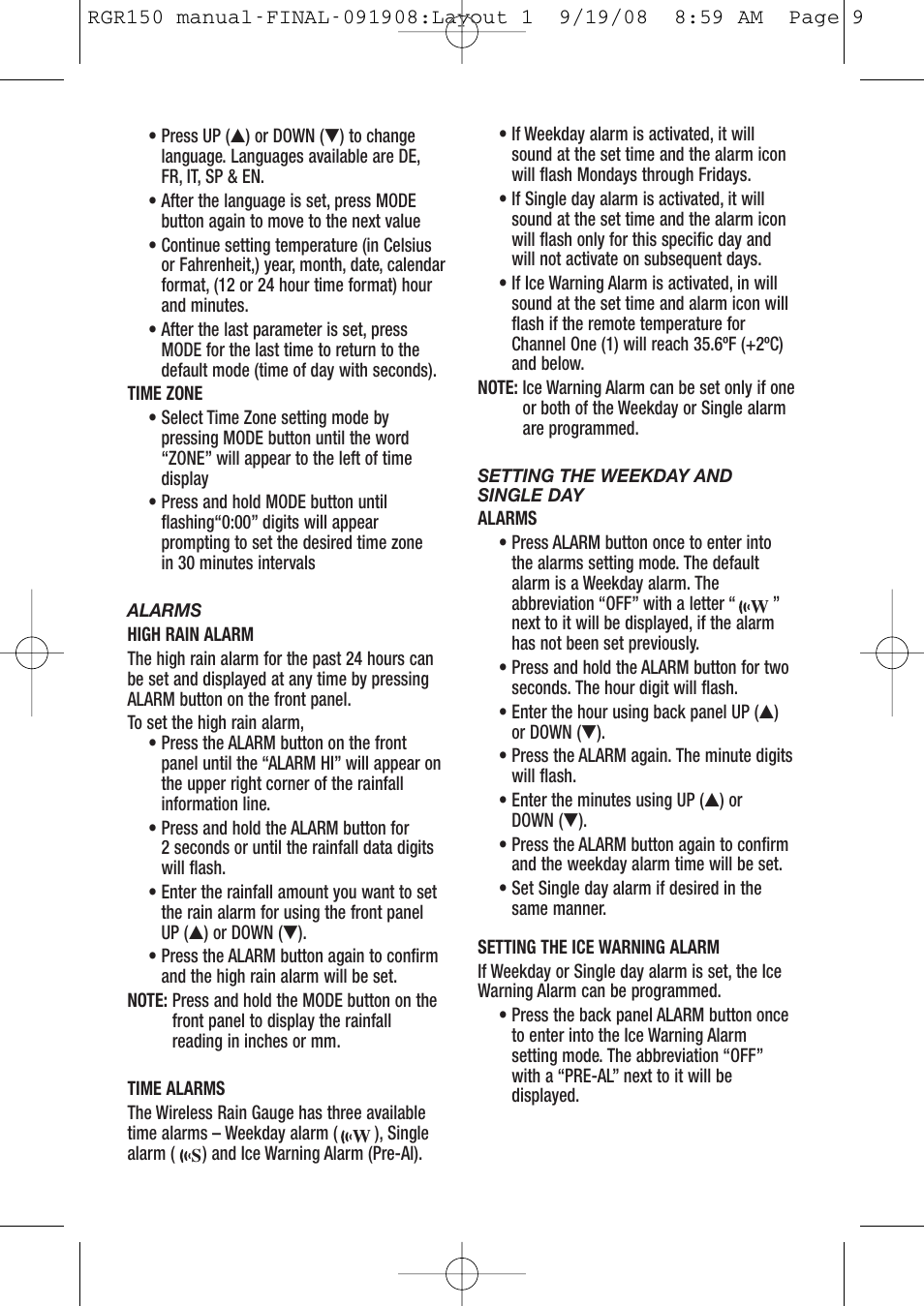General Tools and Instruments RGR150 User Manual | Page 9 / 12