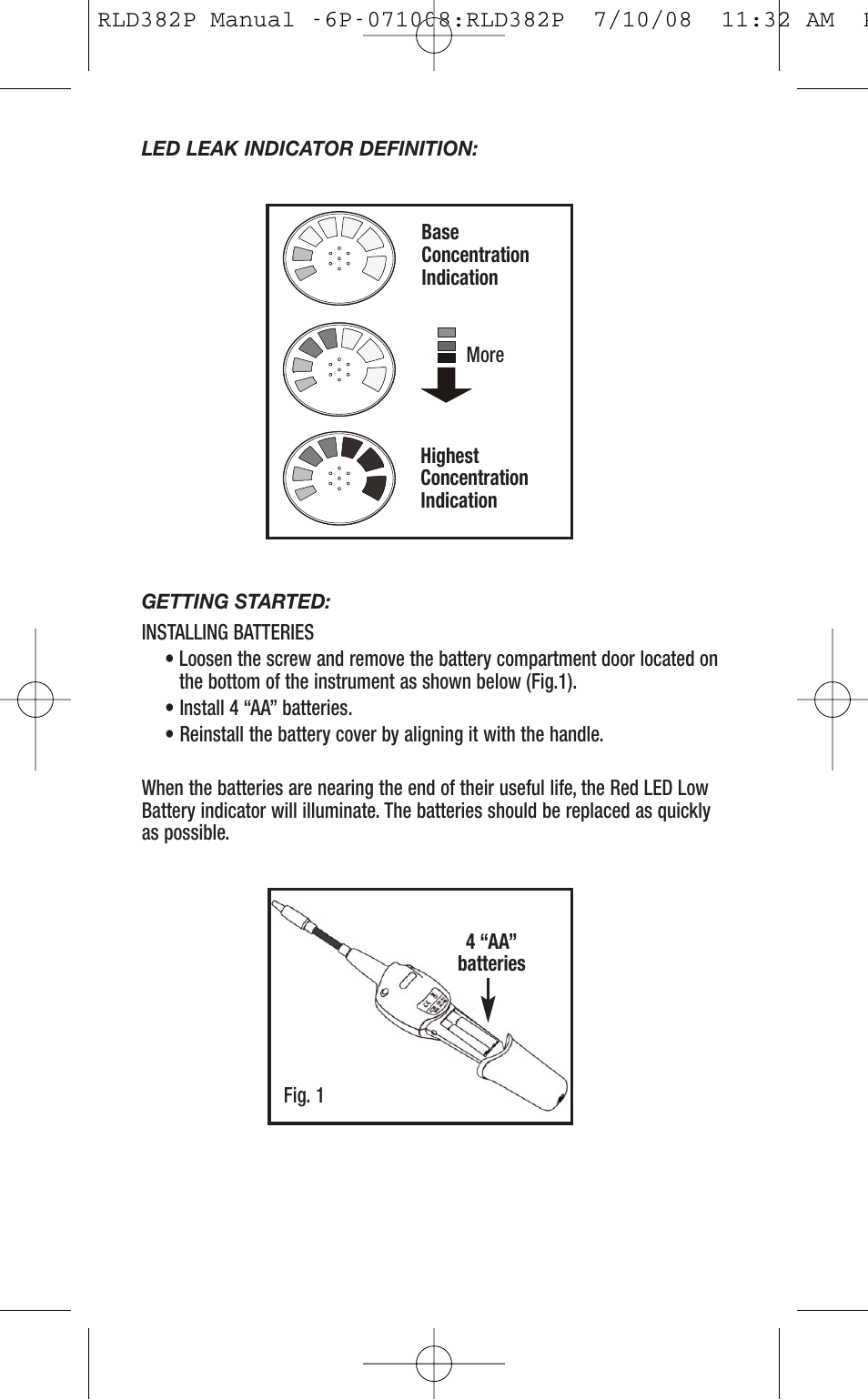 General Tools and Instruments RLD382P User Manual | Page 4 / 24