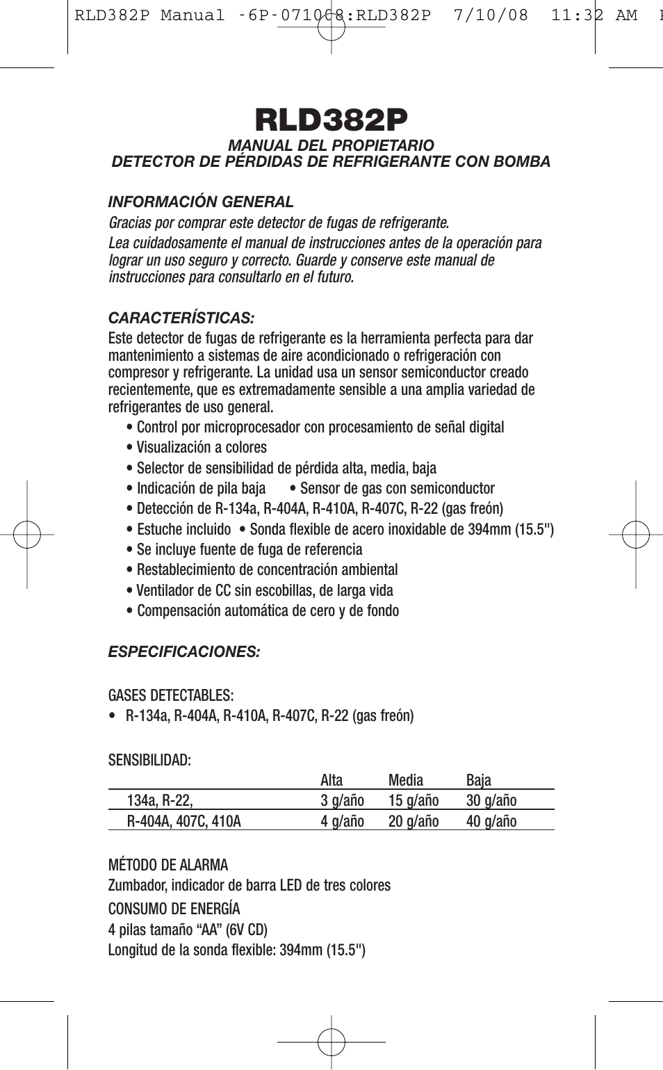 Rld382p | General Tools and Instruments RLD382P User Manual | Page 8 / 24