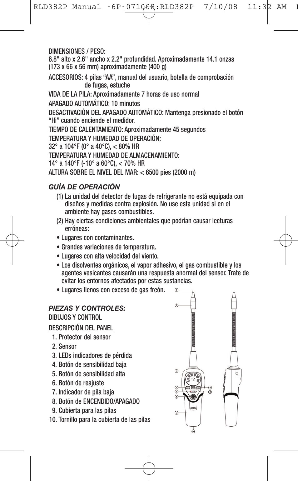 General Tools and Instruments RLD382P User Manual | Page 9 / 24