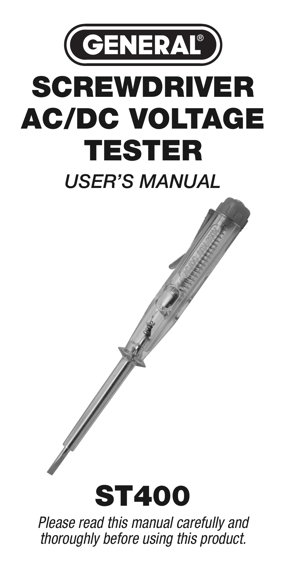 General Tools and Instruments ST400 v.2 User Manual | 8 pages